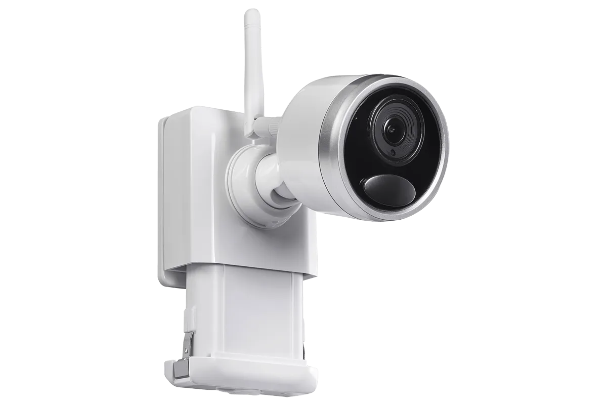 1080p Wire-Free camera system with 6 battery operated cameras, 65ft night vision, mic and speaker for two way audio, No Monthly Fees