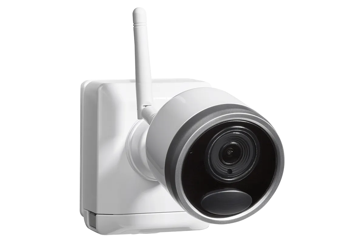 1080p Wire-Free camera system with 6 battery operated cameras, 65ft night vision, mic and speaker for two way audio, No Monthly Fees