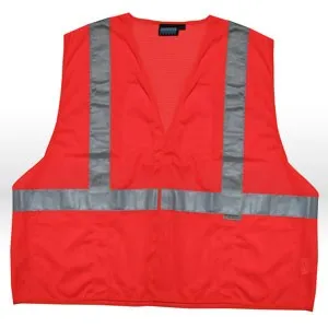 14521 ERB Safety Vest,Reflective,ANSI Class 2,XXL,Orange