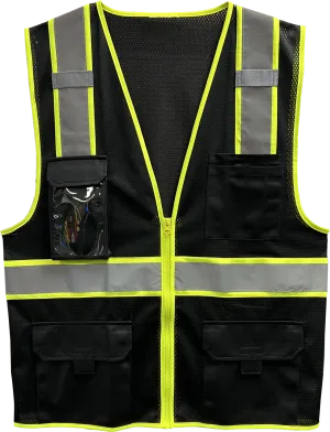 500GTBK Enhanced Visibility Vest - Black