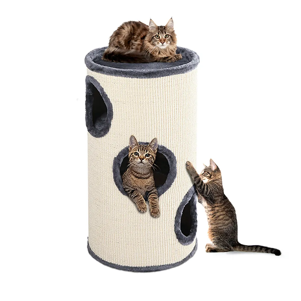 70cm Cat Tree with Sisal Posts & Plush Cover - i.Pet