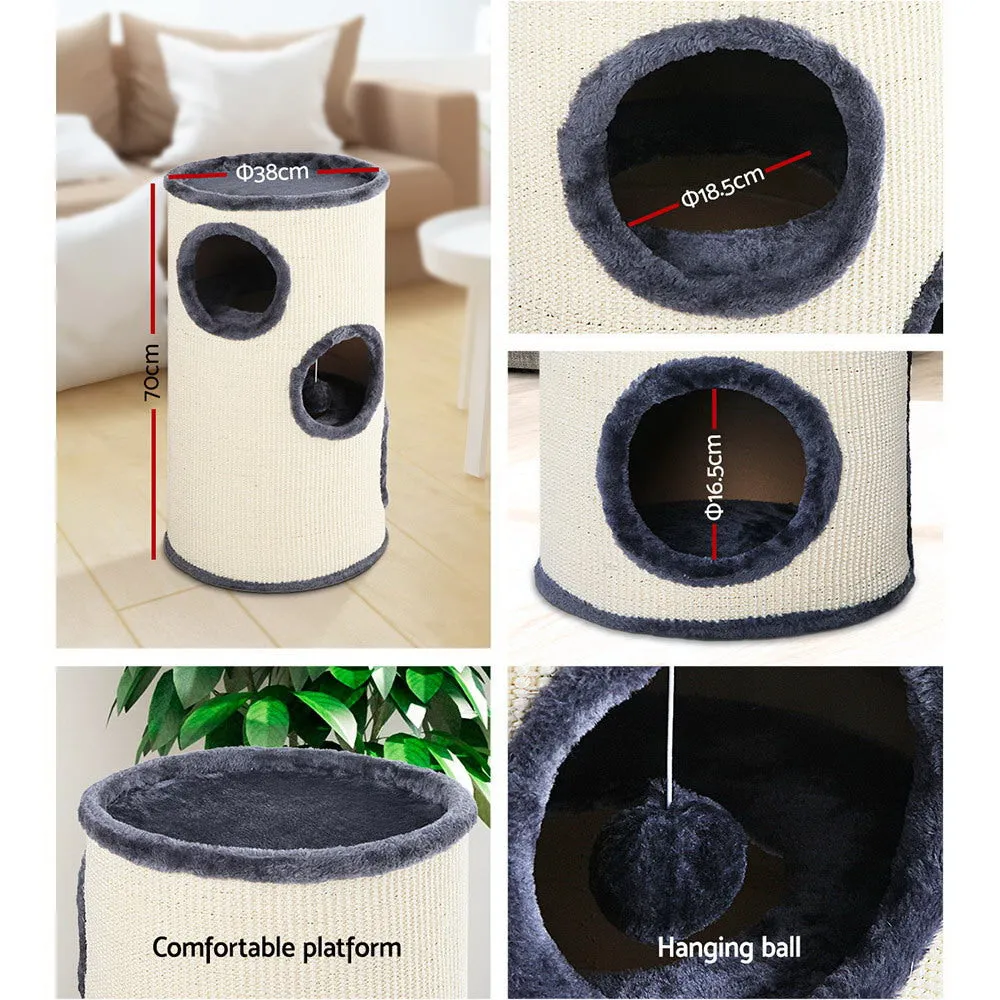 70cm Cat Tree with Sisal Posts & Plush Cover - i.Pet