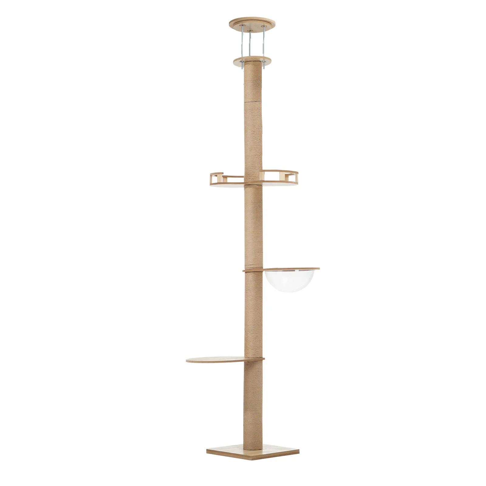 Alopet Cat Tree Wood Tower Scratching 270cm Post Scratcher Floor to Ceiling