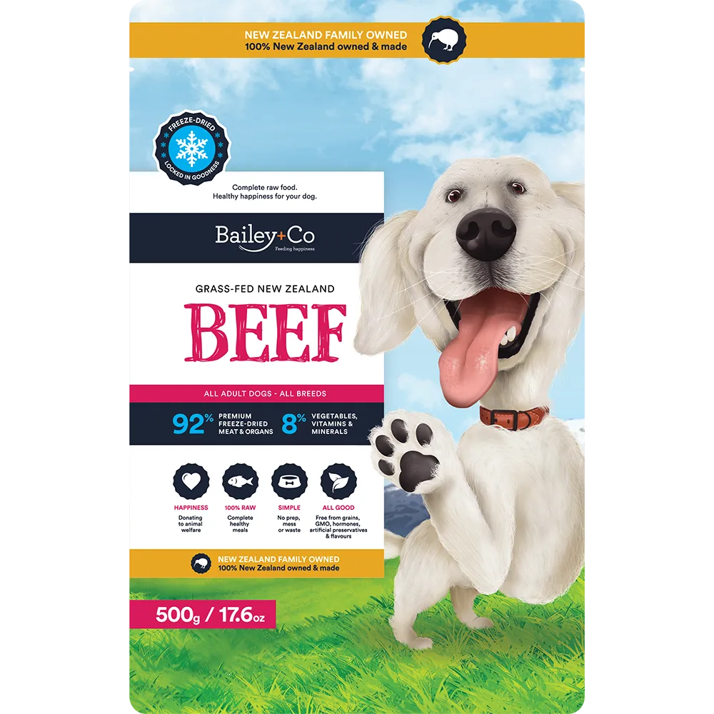 Bailey Co Dog Freeze-Dried Grass-Fed New Zealand Beef 1.2kg