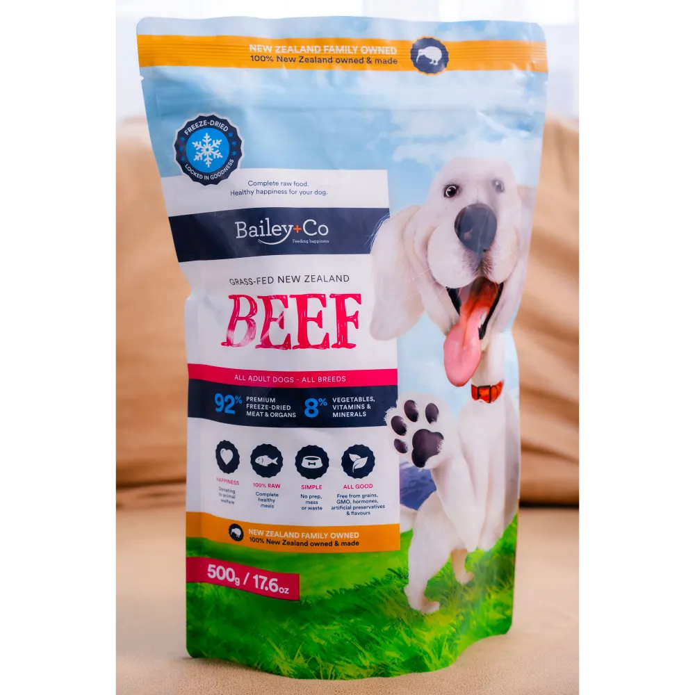 Bailey Co Dog Freeze-Dried Grass-Fed New Zealand Beef 1.2kg