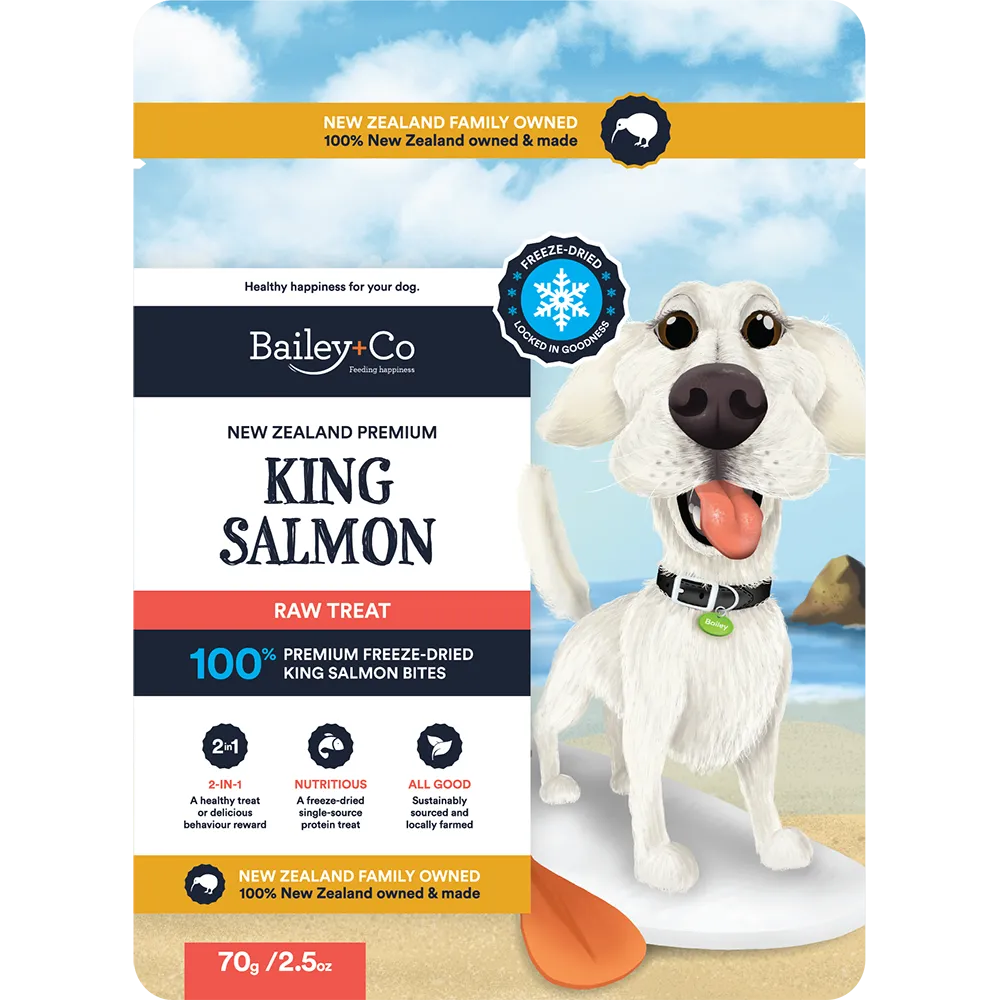 Bailey Co Dog Freeze-Dried Raw Treat New Zealand King Salmon 70g