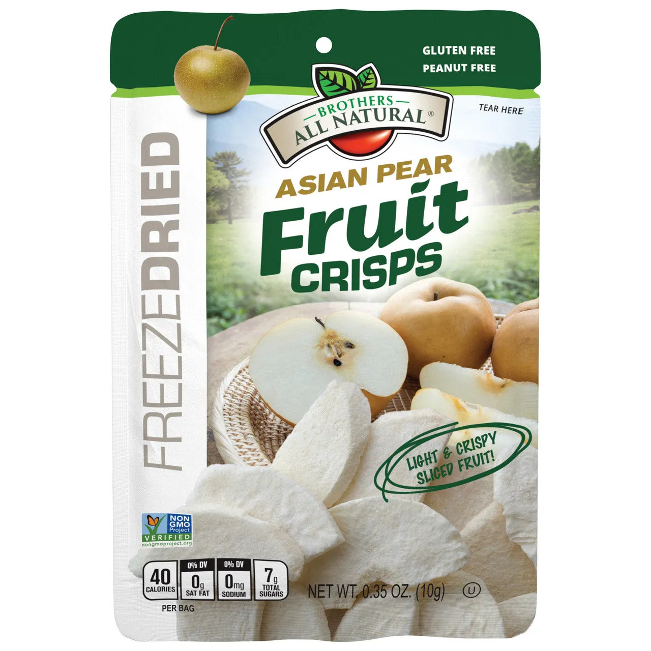 Brother's All Natural Freeze Dried Asian Pear Fruit Crisps .35oz