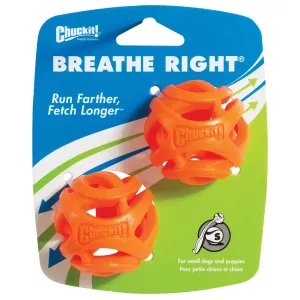 Chuckit Breathe Right Fetch Ball Small Dog Toy 2 Pack