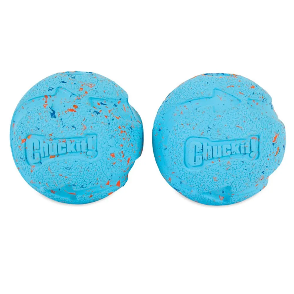 Chuckit Rebounce Recycled Rubber Ball Medium Dog Toy 2 Pack