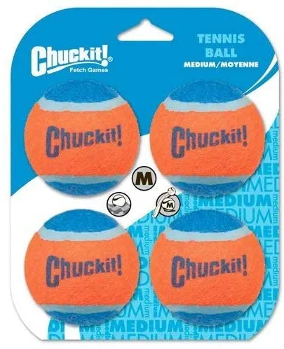 Chuckit! Tennis Ball Medium 4-Pack Dog Toy