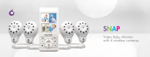 Discontinued - Digital baby monitor with 4 cameras