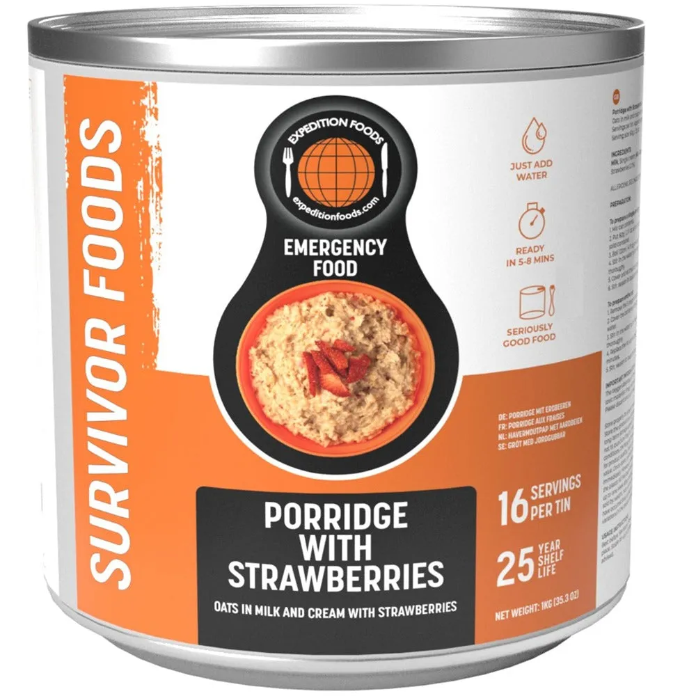 Expedition Foods Porridge with Strawberries (SURVIVOR FOODS RANGE)