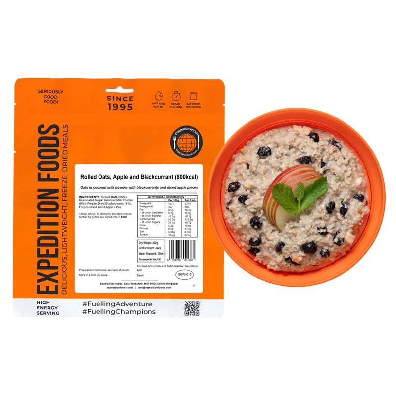 Expedition Foods Rolled Oats, Apple and Blackcurrant (High Energy)