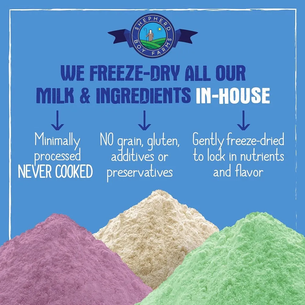 Freeze Dried Raw Goat's Milk Super Fruit Blend for Dogs & Cats