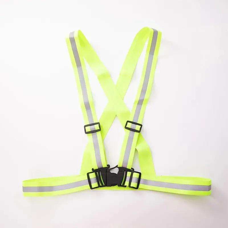 High Gloss Reflective Harness For Night Run Cycling Reflective Harness Elastic Elastic Belt For Sanitation Construction Reflecti