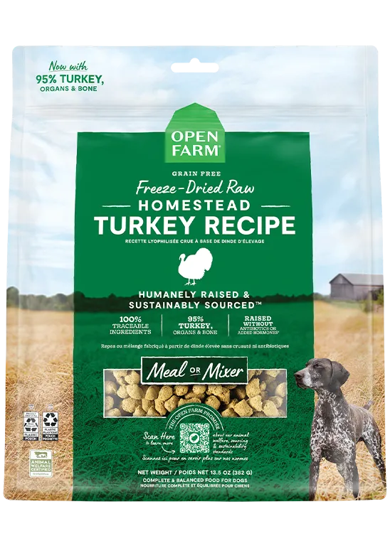 Homestead Turkey Freeze Dried Raw Dog Food