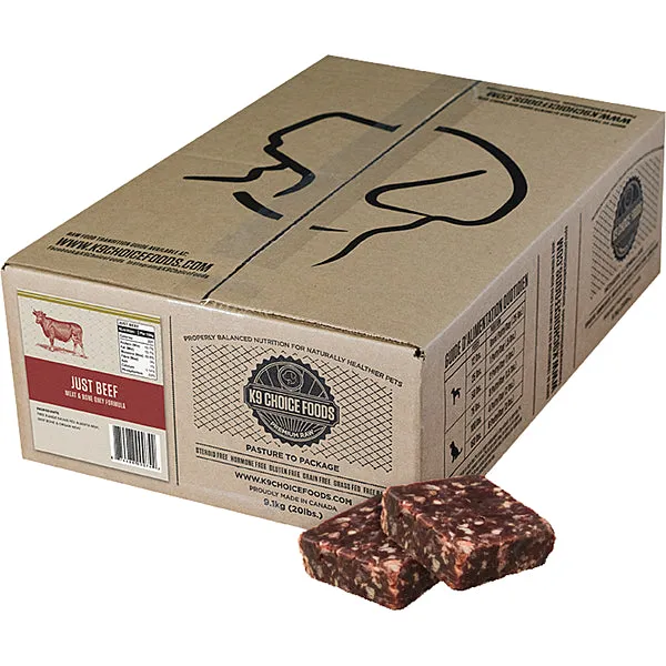 *In Store Only* K9 Choice Frozen - Just Beef | Meat & Bone Formula 20LB