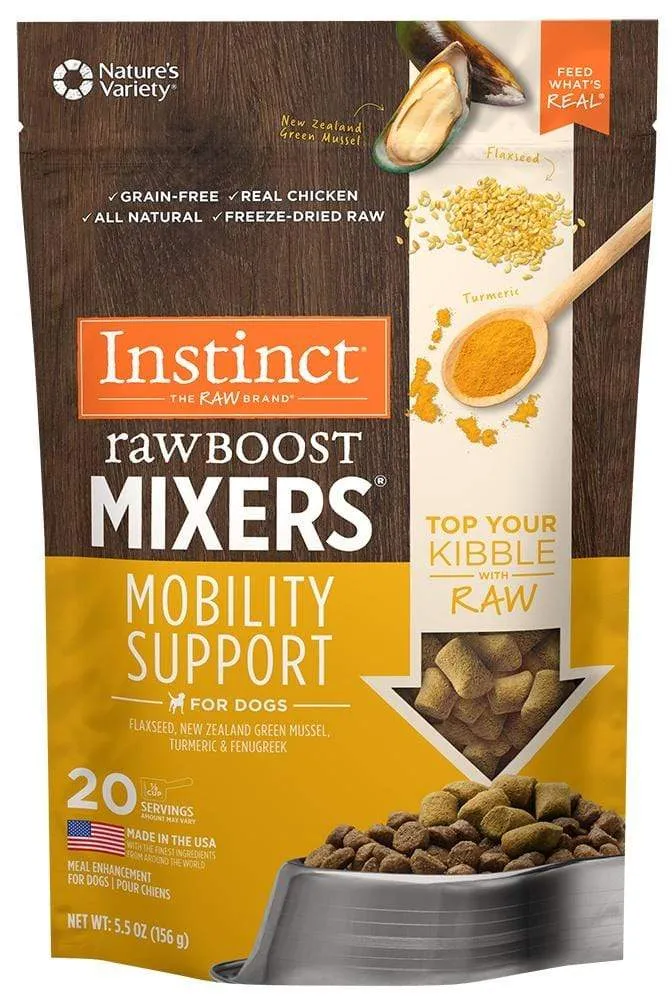 Instinct Grain Free Boost Mixers Mobility Support Recipe  Freeze-Dried Raw Dog Food Topper