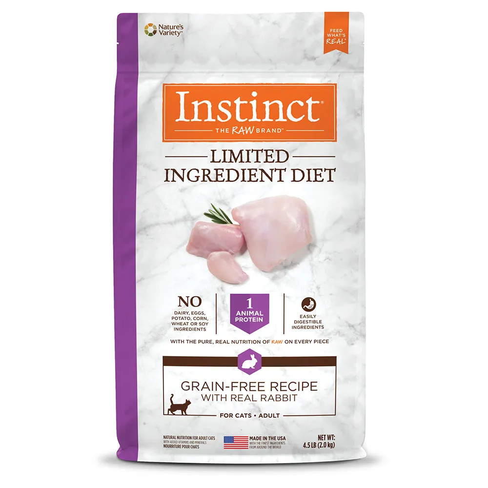 Instinct The Raw Brand Cat Limited Ingredient Diet Grain-Free Recipe with Real Rabbit 4.5lb