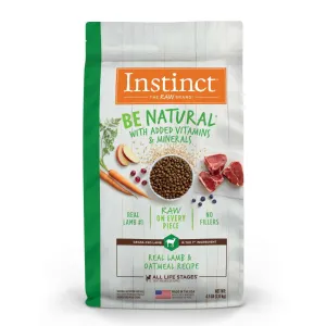 Instinct The Raw Brand Dog Be Natural Real Lamb & Oatmeal Recipe 4.5lb