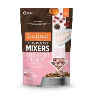 Instinct The Raw Brand Dog Raw Boost Mixers Freeze-Dried Raw Skin & Coat Health 5.5oz