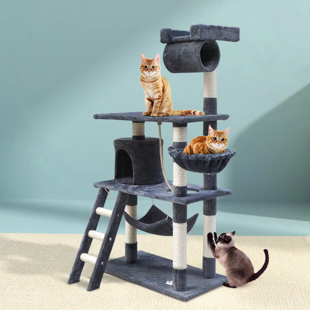 i.Pet Cat Tree 141cm Trees Scratching Post Scratcher Tower Condo House Furniture Wood