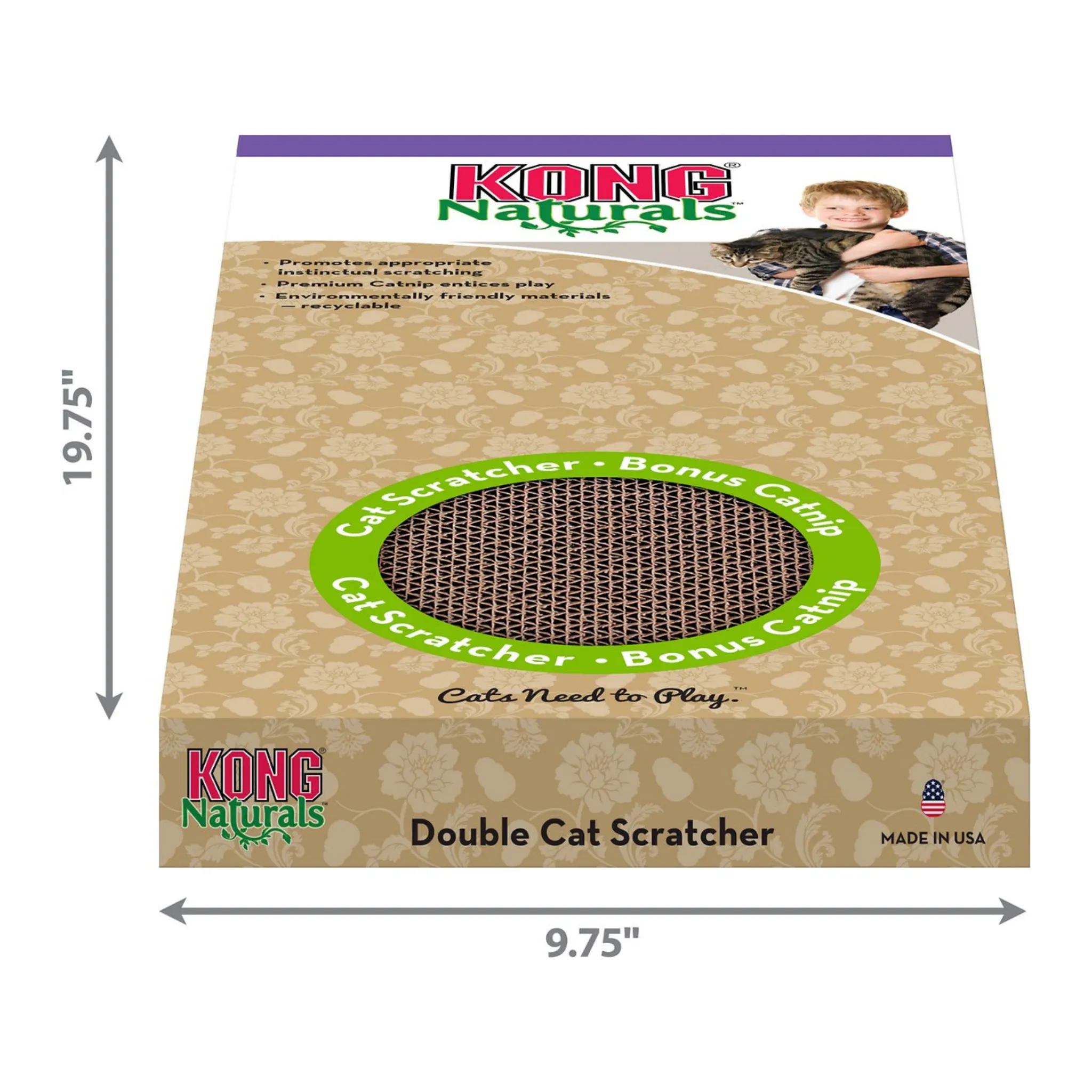 KONG Naturals Cat Scratcher, Double