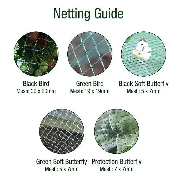 Large Vegetable Cage Height 1.9m - Green Soft Butterfly Netting - Various Sizes