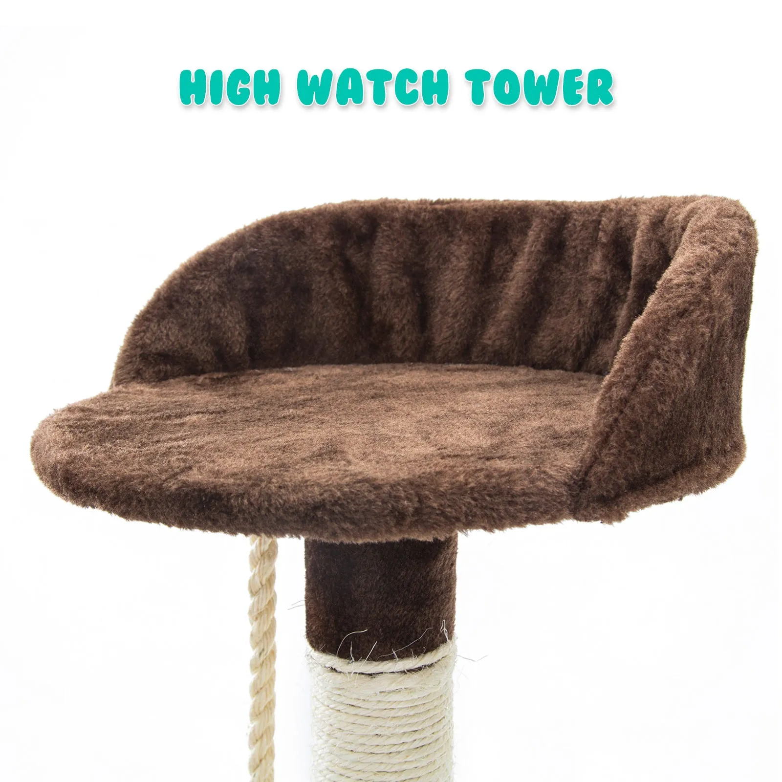 Multi-Level 170cm Cat Tree Scratcher w/ Platforms - Paw Mate