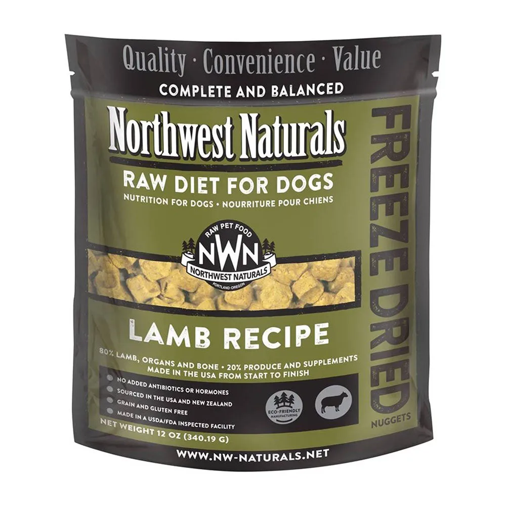 Northwest Naturals Dog Lamb Freeze Dried Nuggets 12oz