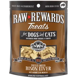 Northwest Naturals Freeze-Dried Bison Liver Dog and Cat Treats 3 oz