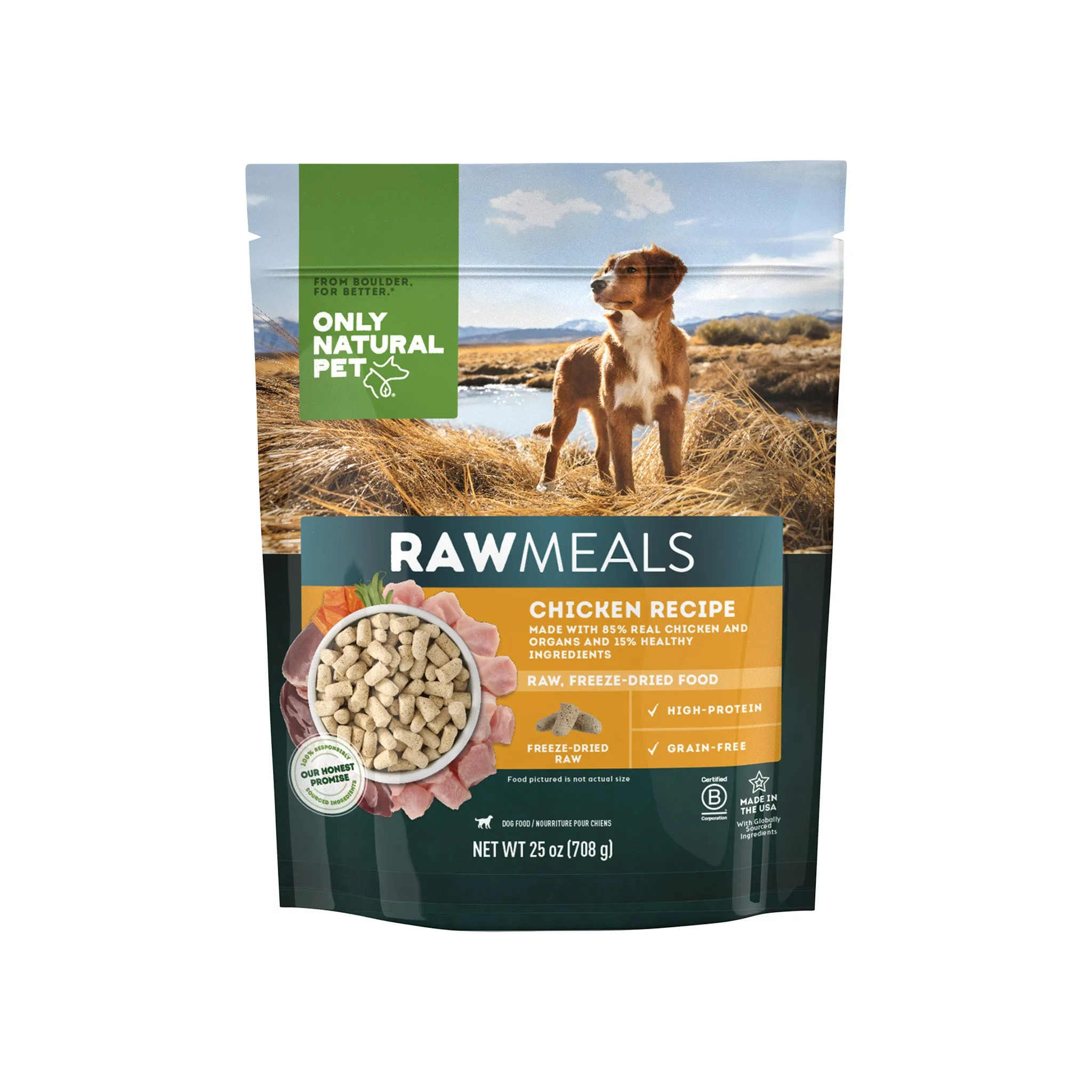 Only Natural Pet RawMeals Chicken Recipe Freeze Dried Dog Food