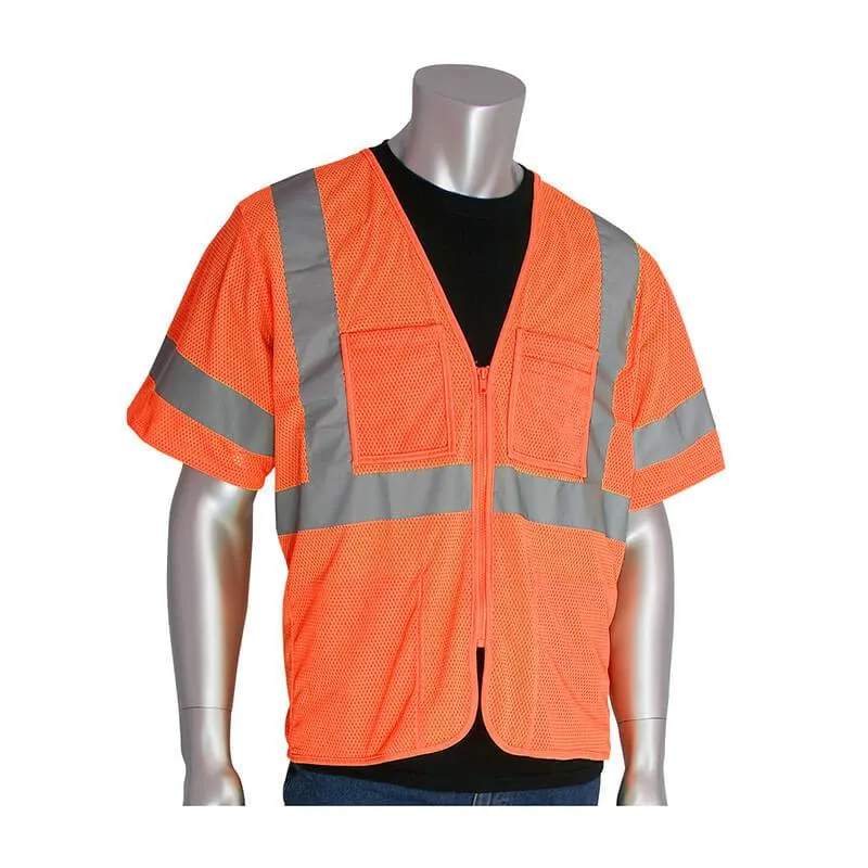 PIP ANSI Type R Class 3 Value Zipper Mesh Vest 303-MVG4P