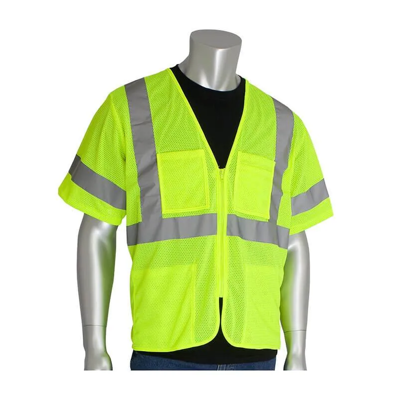 PIP ANSI Type R Class 3 Value Zipper Mesh Vest 303-MVG4P