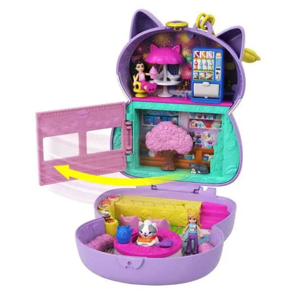 Polly Pocket Big Pocket World Sushi Shop Cat Compact