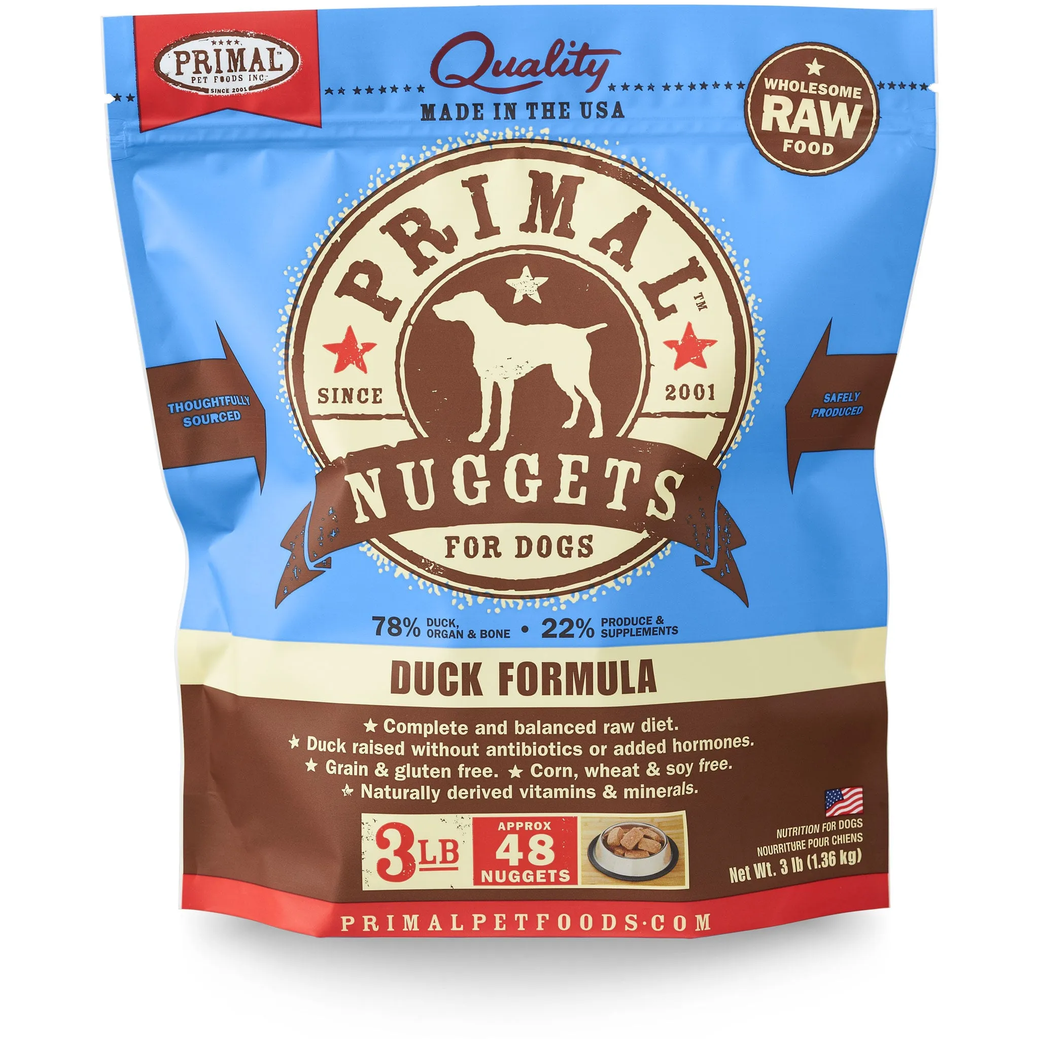 Primal Raw Dog Duck 3 lbs