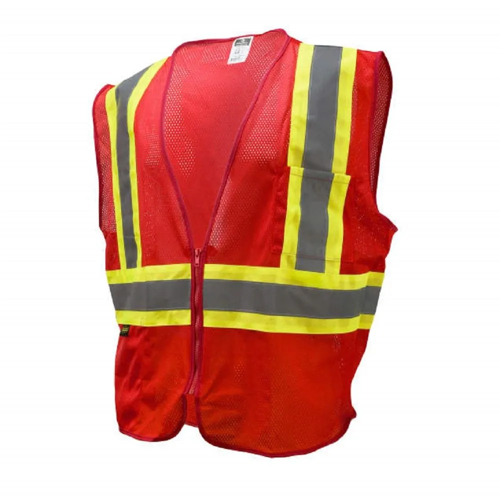 Radians SV22-1ZRM Economy Type O Class 1 Safety Vest, Red, 1 Each