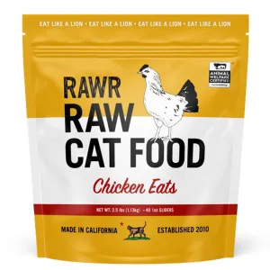 Rawr Raw Sliders Cat Chicken 2.5 lbs