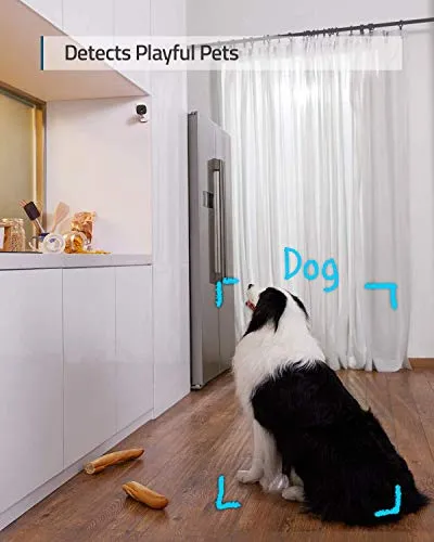 Security Camera, eufy Security 2K Indoor Cam, Plug-In Security Indoor Camera with Wi-Fi, IP Camera,Human and Pet AI, Works with Voice Assistants, Night Vision, Two-Way Audio, HomeBase Not Required.