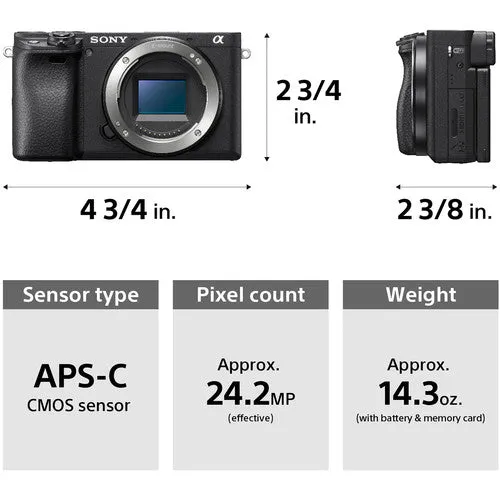 Sony Alpha a6400 Mirrorless Digital Camera (Body Only)