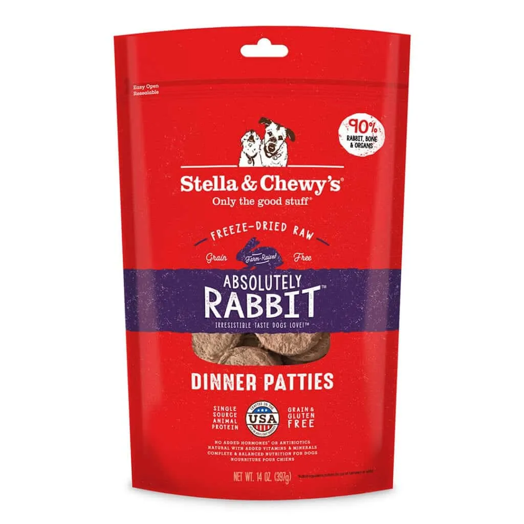 Stella & Chewy's Absolutely Rabbit Dinner Patties Freeze-Dried Raw Dog Food