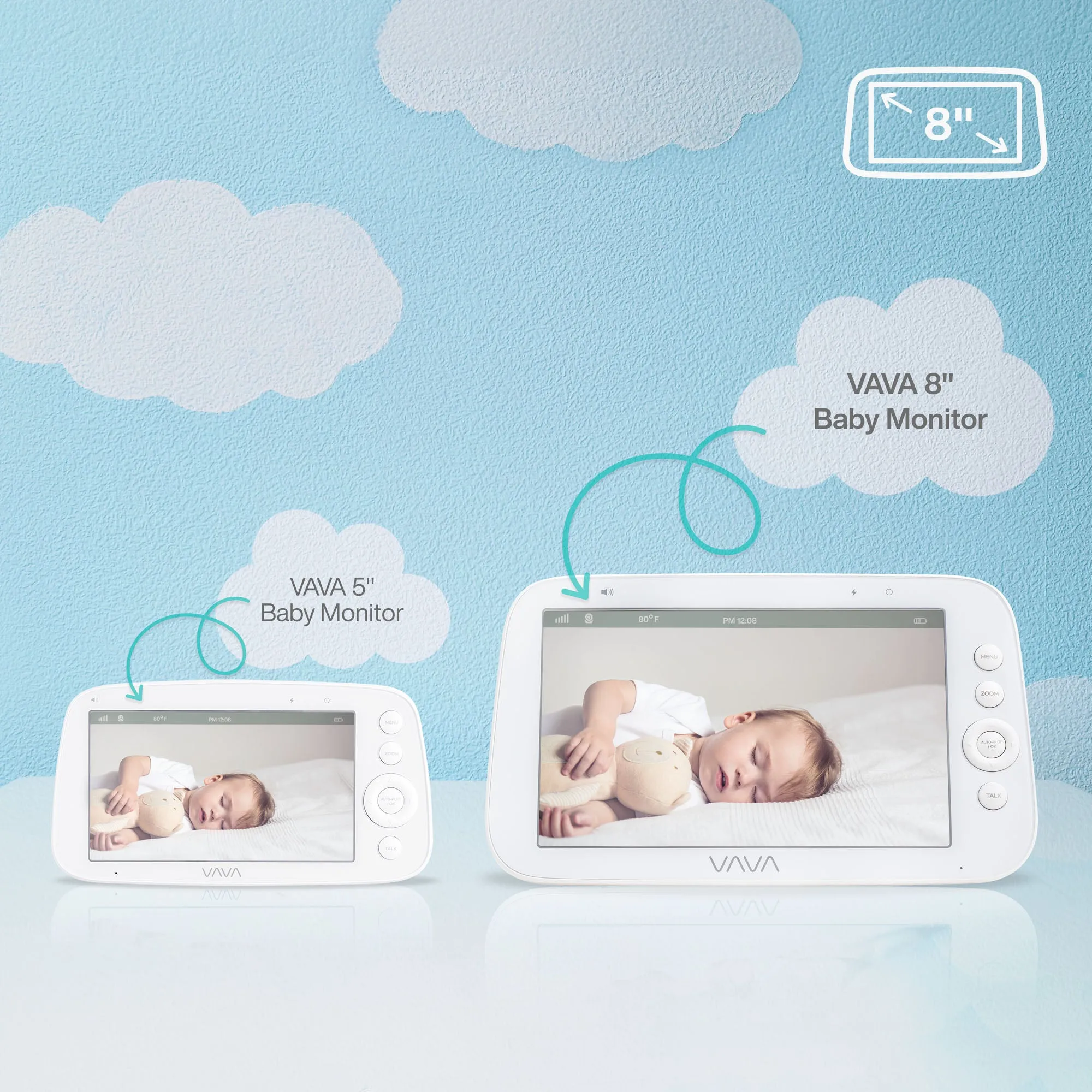 VAVA 8” 1080P Baby Monitor