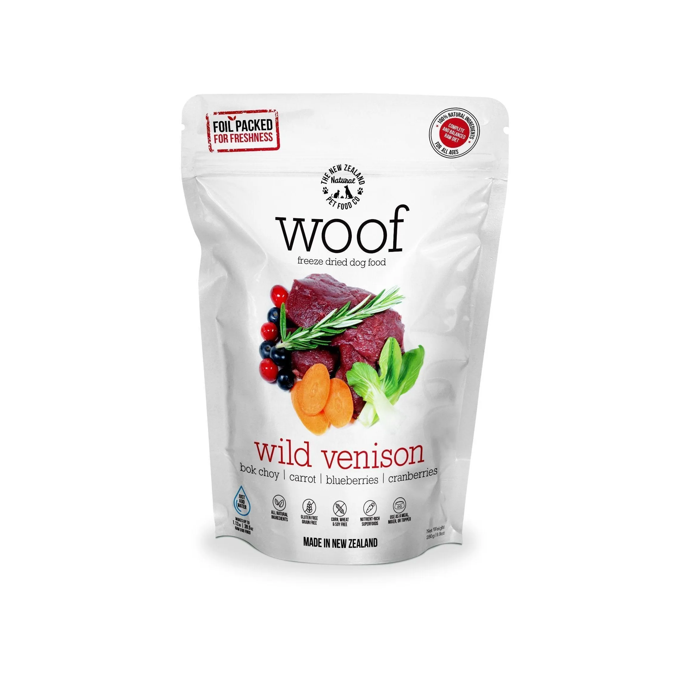 Woof Freeze Dried Dog Food Wild Venison 50g