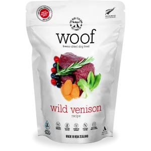 Woof Freeze-Dried Raw Wild Venison Dog Food 1kg