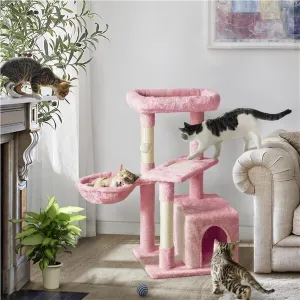 Yaheetech  34.5″ Height Cat Tree with Condo