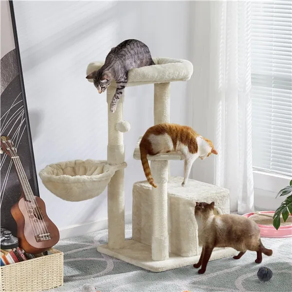 Yaheetech  34.5″ Height Cat Tree with Condo