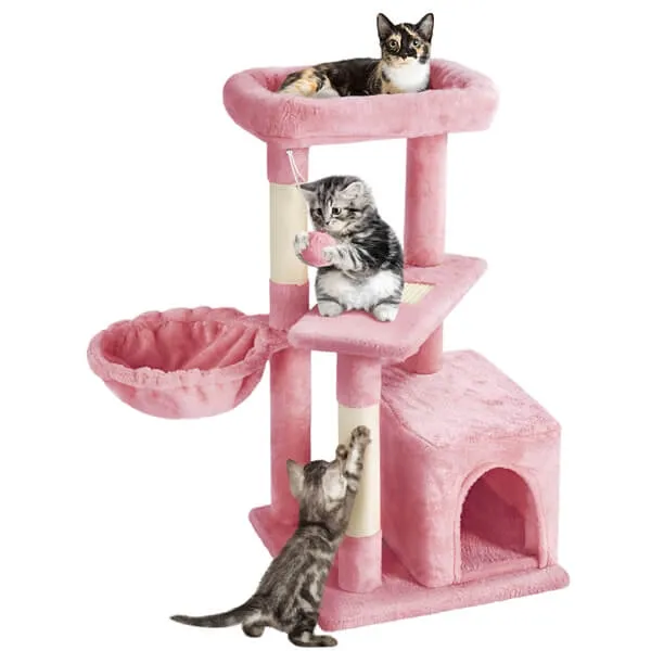 Yaheetech  34.5″ Height Cat Tree with Condo