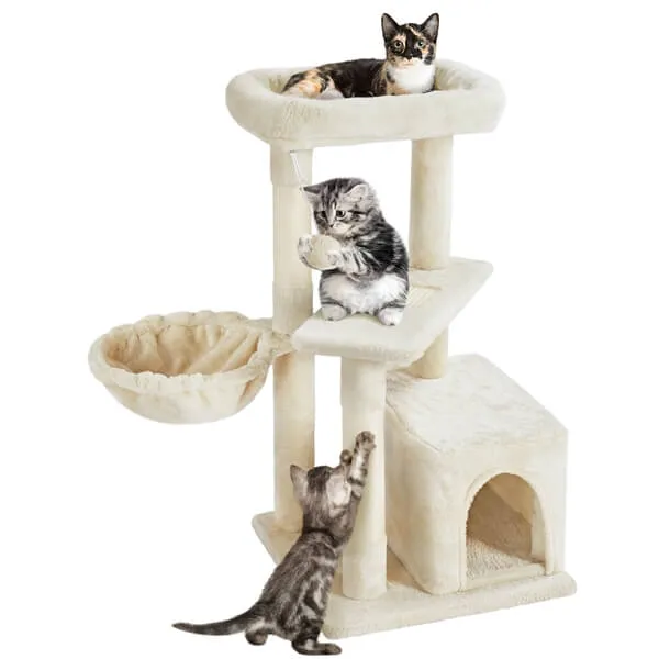 Yaheetech  34.5″ Height Cat Tree with Condo