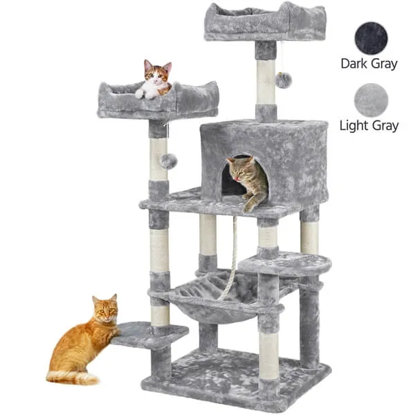 Yaheetech Cat Tree Condo for Medium/Large Cats 59 Inch