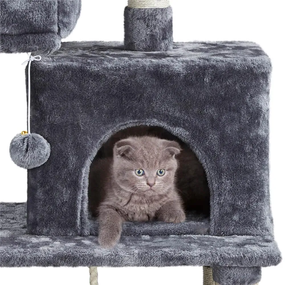 Yaheetech Cat Tree Condo for Medium/Large Cats 59 Inch